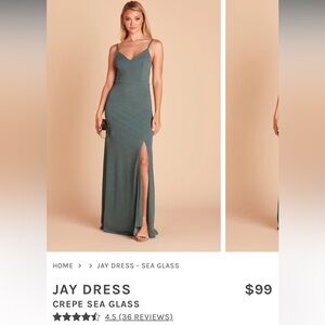 Birdy Grey sea glass Jay bridesmaid dress